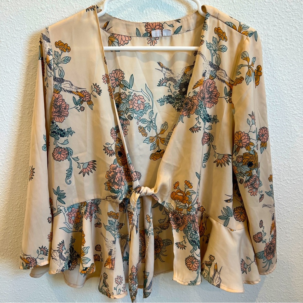 Nordstrom Melrose & Market Light Floral Bolero —So Cute! - Picture 1 of 4